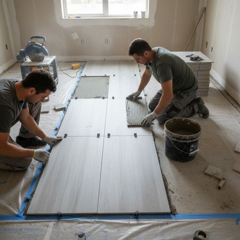 Porcelain Tile Installation detail